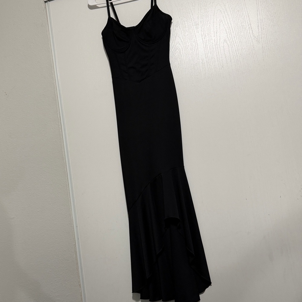 Chic Black High Low Dress